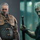 Izquierda: Vesemir en The Witcher 3 (CD Projekt). Derecha: Henry Cavill como Geralt de Rivia en The Witcher (Netflix).